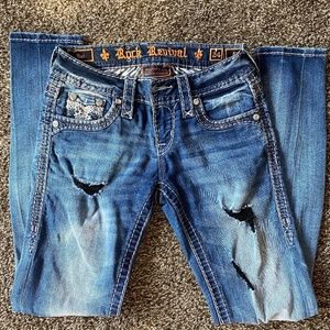 Rock Revival Women's Yui Distressed Skinny Slim 24